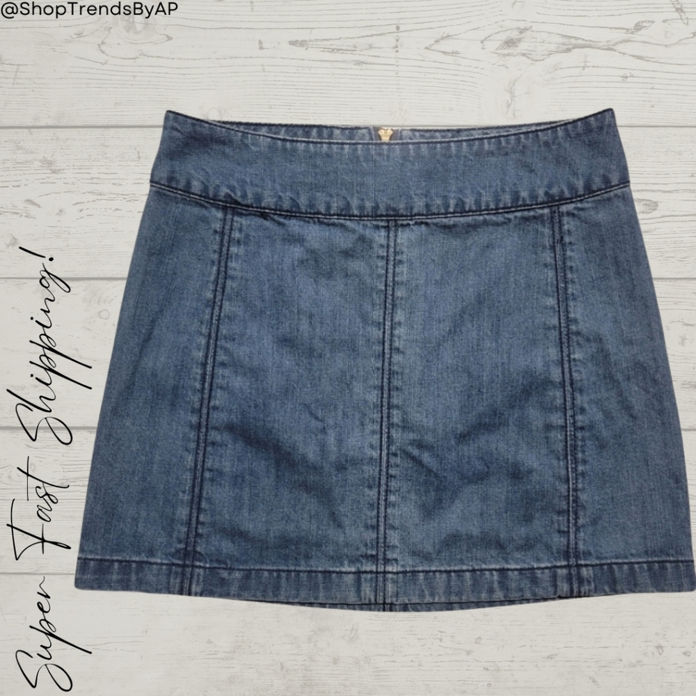 Free People Denim Mini Skirt